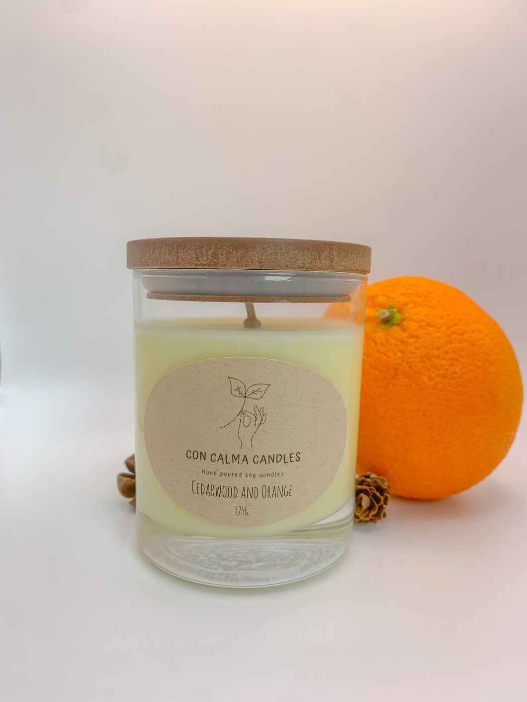 Cedarwood and Orange soy wax candle
