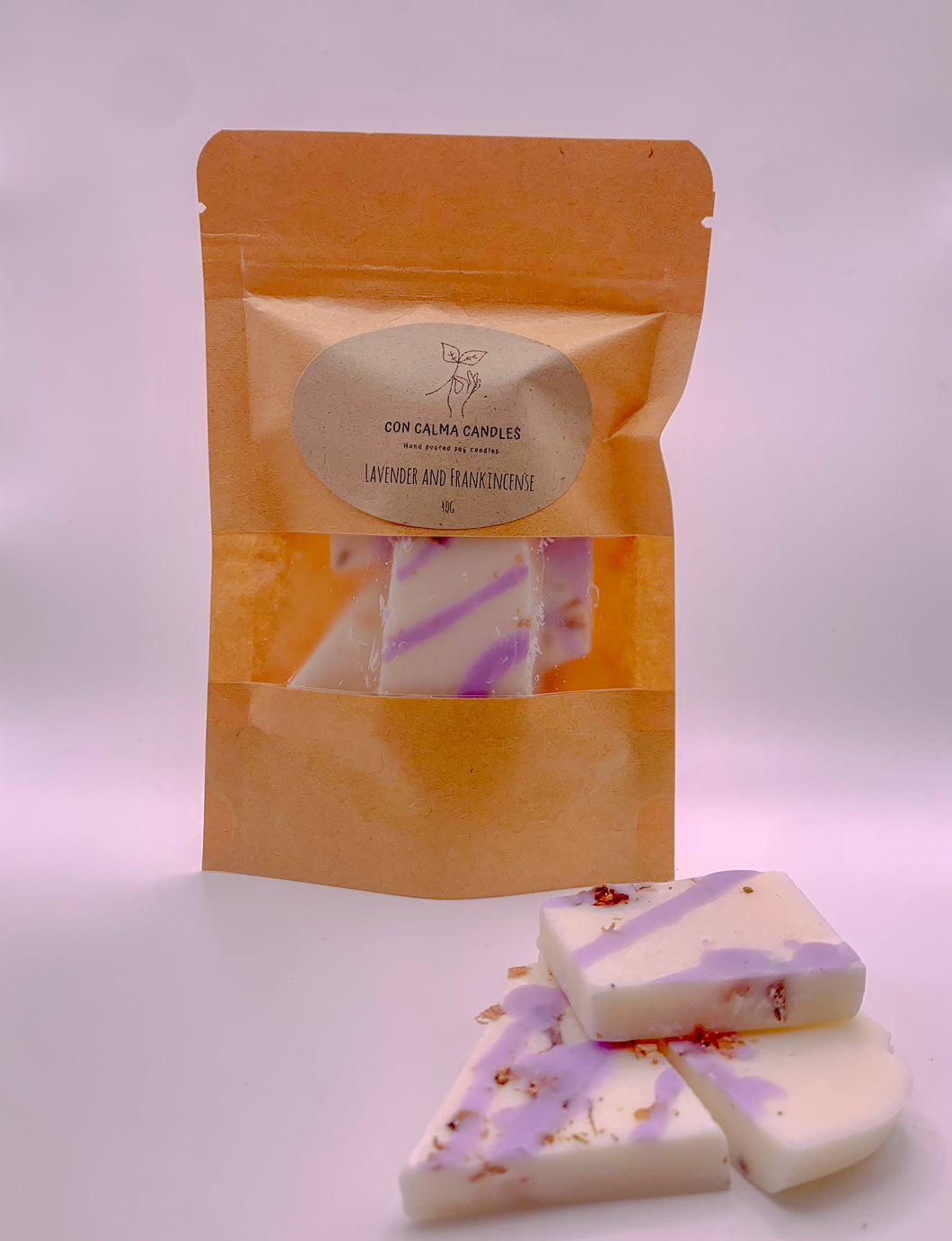 Lavender and Frankincense wax brittle